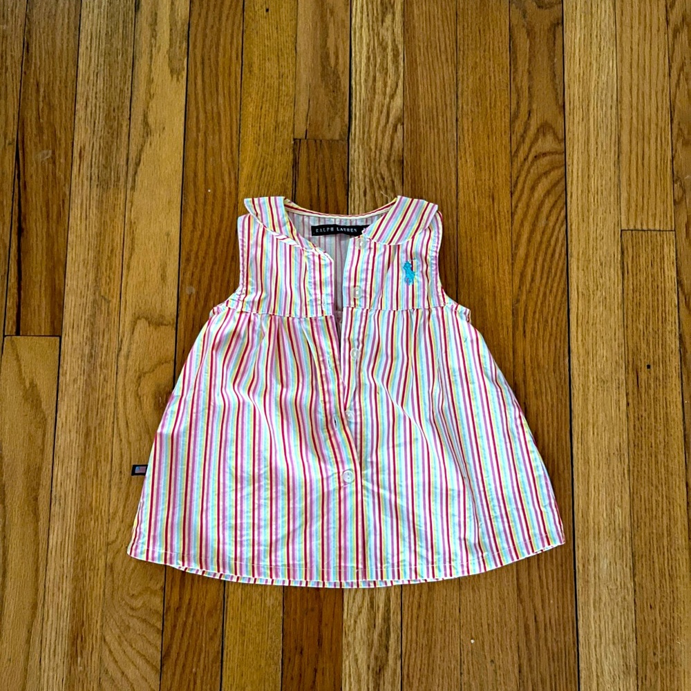 Ralph Lauren Infant Girls Polo Shirtdress. Like new. Medium (Approx 6-18 months)
